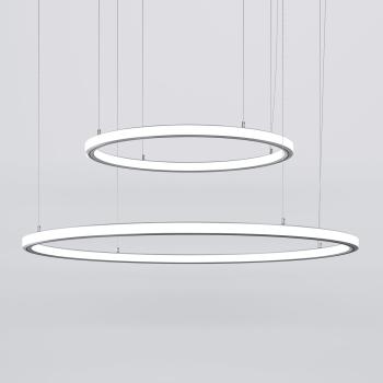 LED-Designleuchte mit Ringform ✓ Warmweiß 3000K oder Neutralweiß 4000K.  LED-Deckenleuchte im Hotel-Lobby Einsatz ✓ Perfekte Lichtlösung für repräsentative Räume.